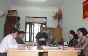 UBKT Huyện ủy Tân Lạc duy trì hoạt động giao ban hàng tuần nhằm triển khai tốt công tác kiểm tra, giám sát.